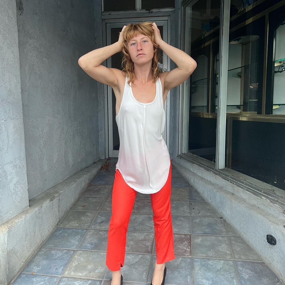 KES 100% Silk Tank – Ivory Bias-Cut Minimalist Luxe Top (Small)